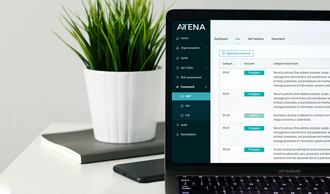 Software Atena Governance Axsym per Cyber Security, Governance e Compliance