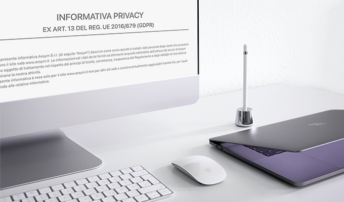 privacy policy separata sul sito web