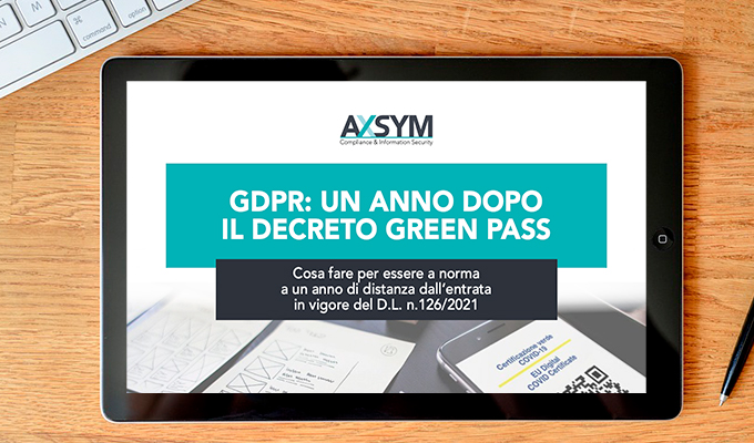 Green Pass e GDPR un anno dopo